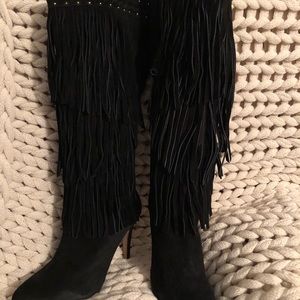INC Suede Heel Boots